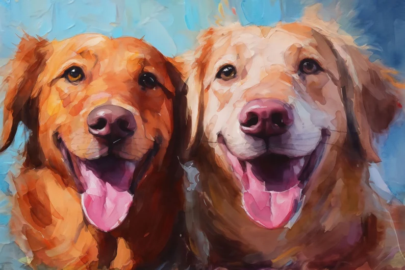 Custom Multiple Dogs Portrait - MyPetMade - $79.99
