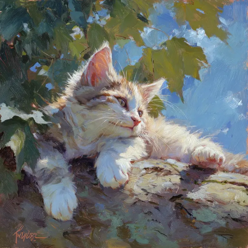 Custom Cat Portrait with Scenic Background - MyPetMade - $69.99