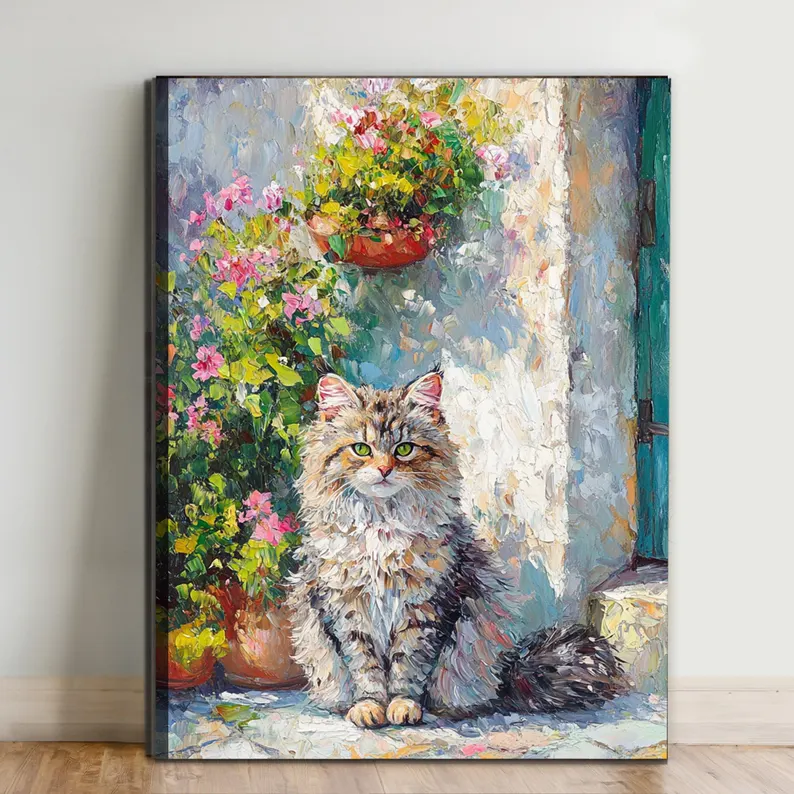 Custom Floral Pet Portrait - MyPetMade - $69.99