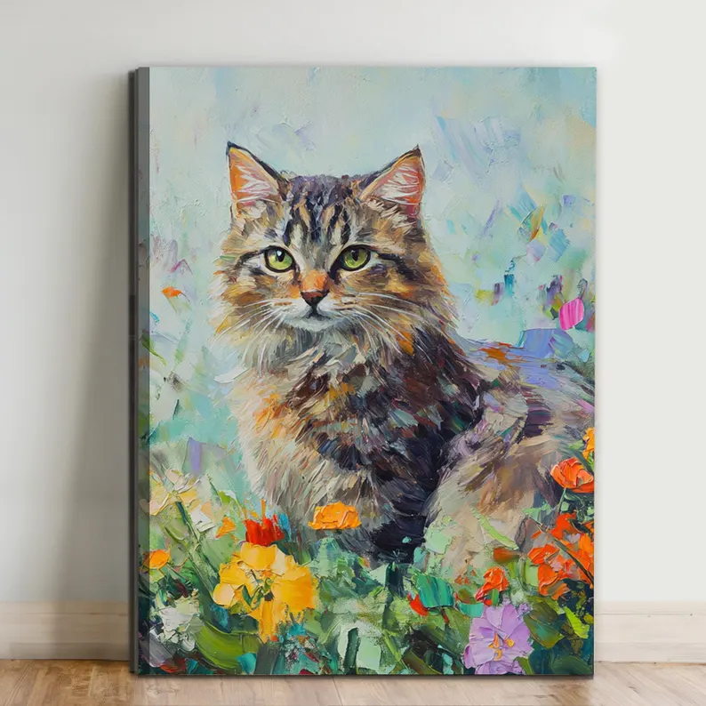 Custom Floral Pet Portrait - MyPetMade - $69.99