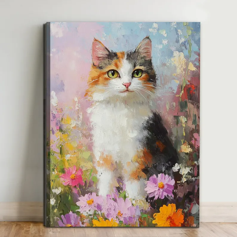 Custom Floral Pet Portrait - MyPetMade - $69.99
