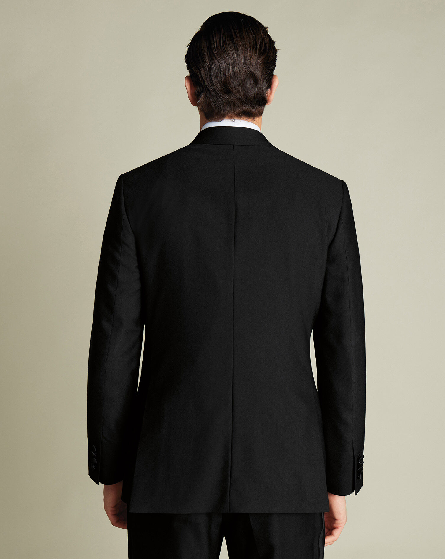 Double Breasted Tuxedo Jacket  - Black
