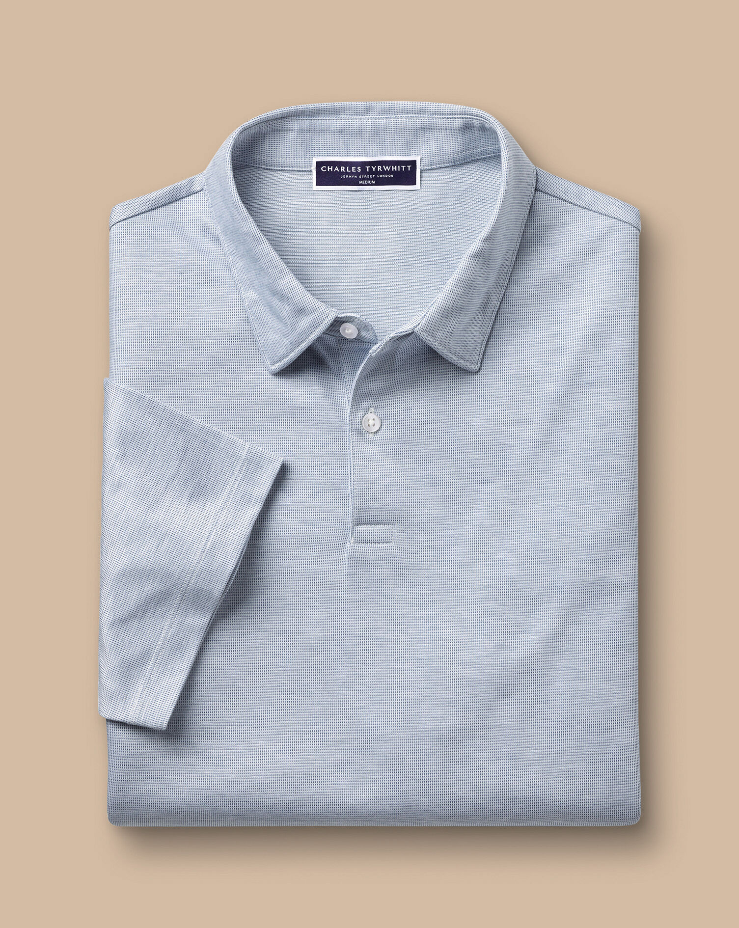 Performance Semi Plain Polo - Light Blue