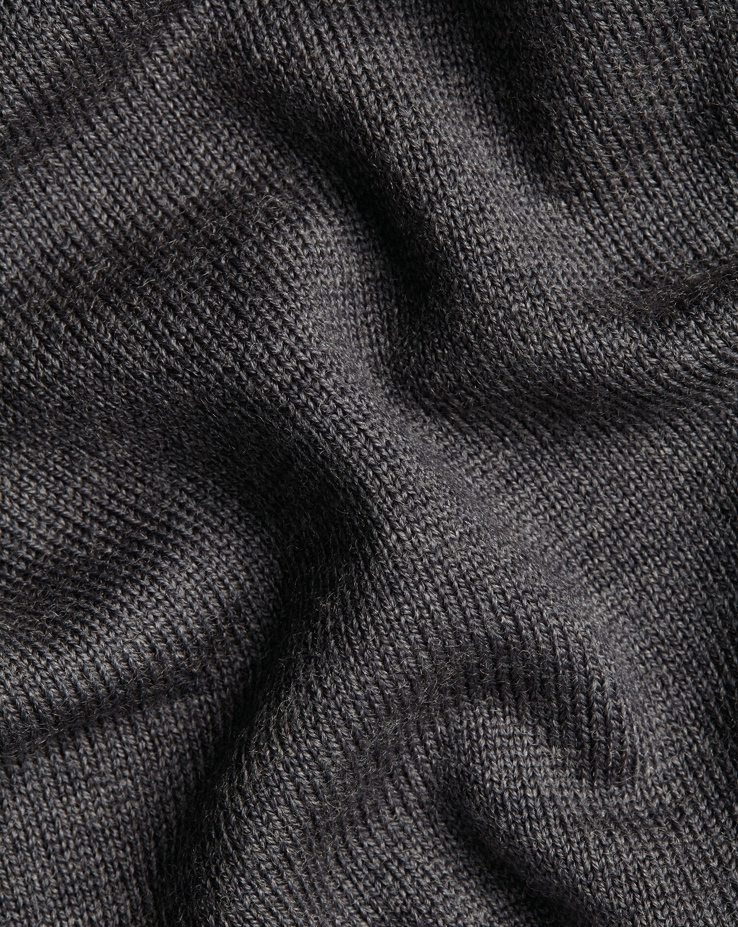 Merino Button Through Funnel Neck Cardigan - Gray