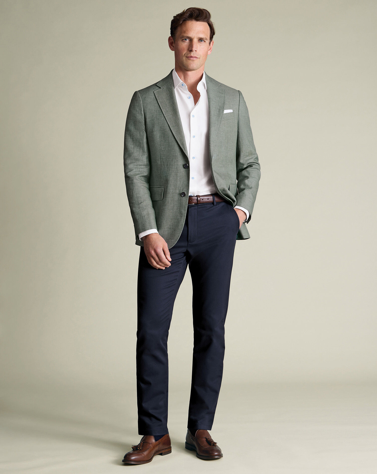 Linen Cotton Jacket - Green