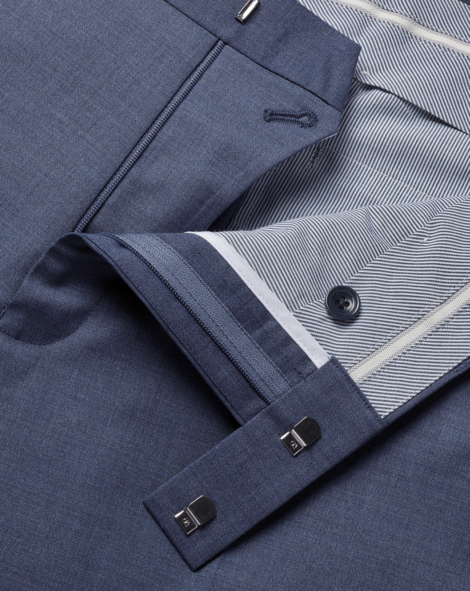 Italian Suit Pants - Denim Blue