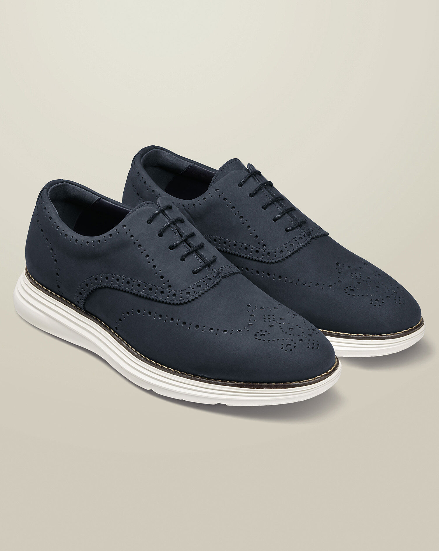 Nubuck Dress Sneakers - Navy