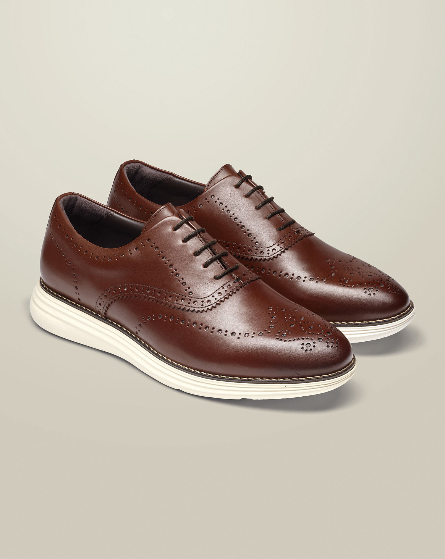 Leather Dress Sneakers - Chestnut Brown