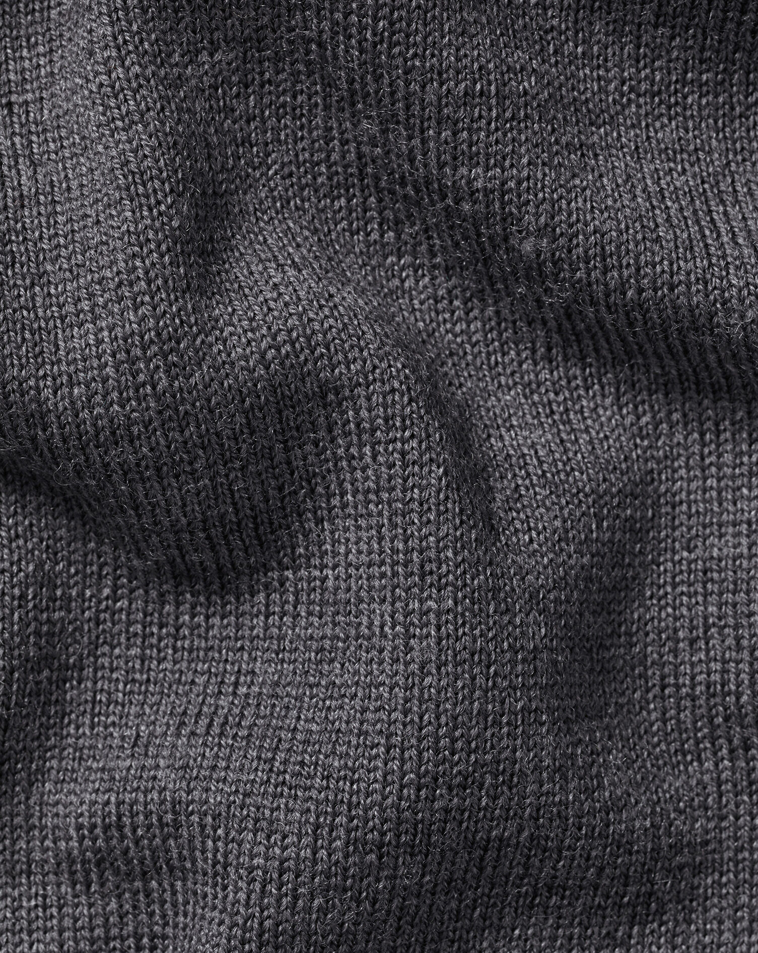 Merino Polo Sweater - Gray