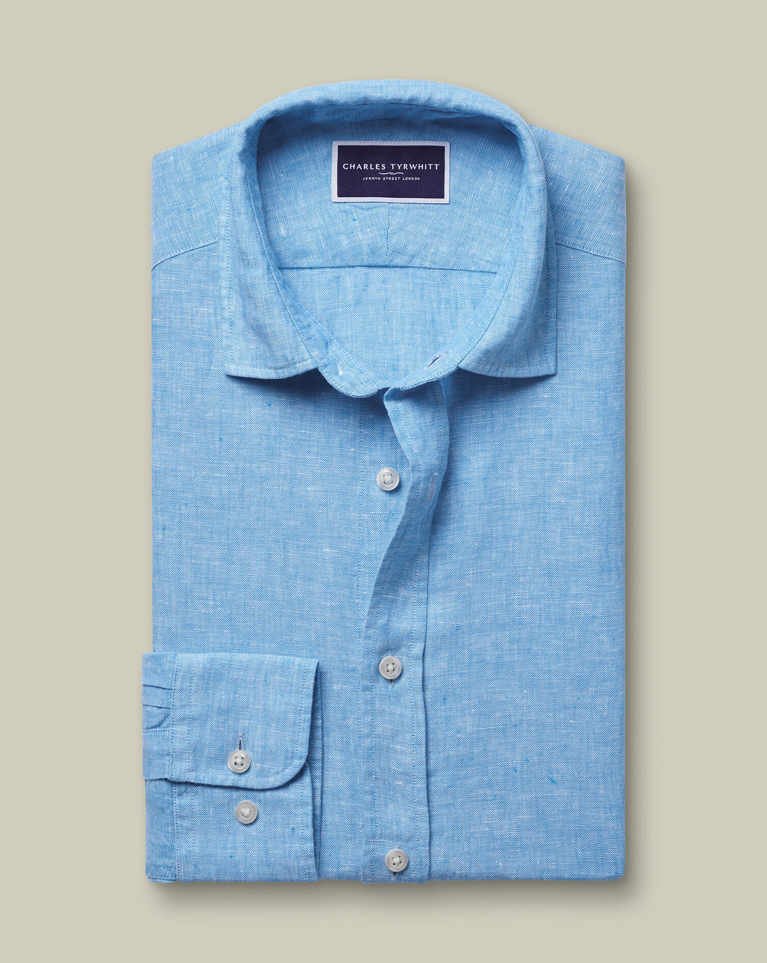Pure Linen Shirt - Ocean Blue