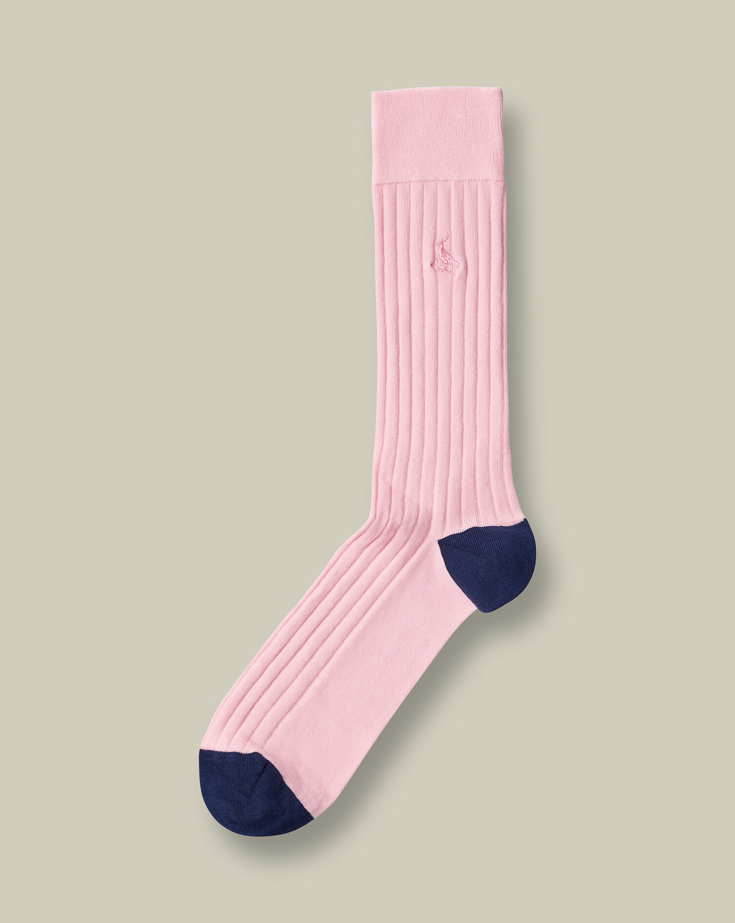 Cotton Rib Dress Socks - Light Pink 