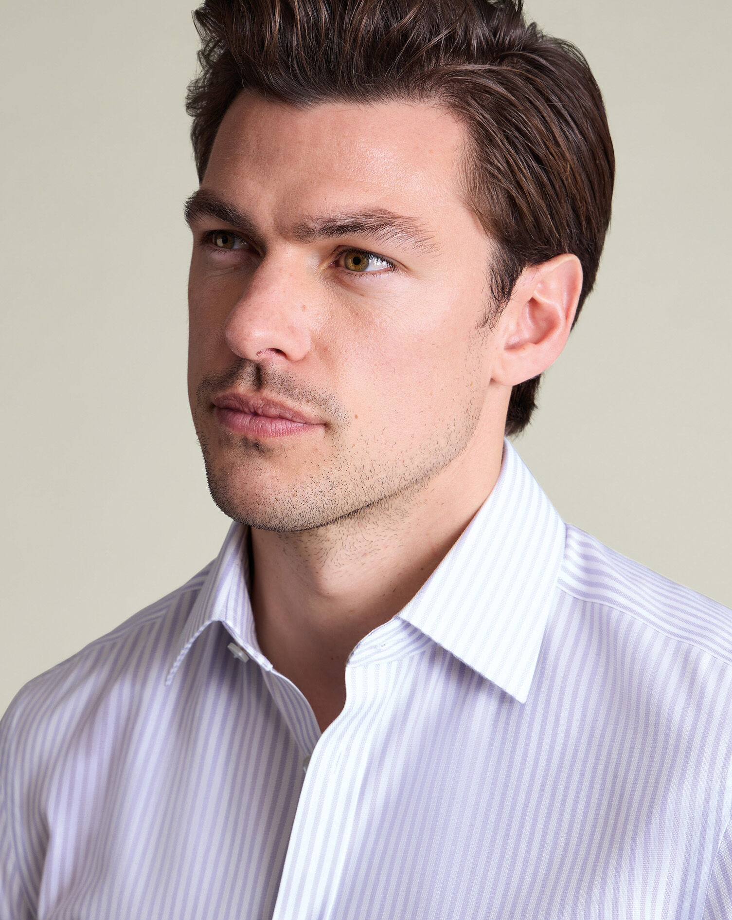 Non-Iron Royal Oxford Stripe Shirt - Lilac