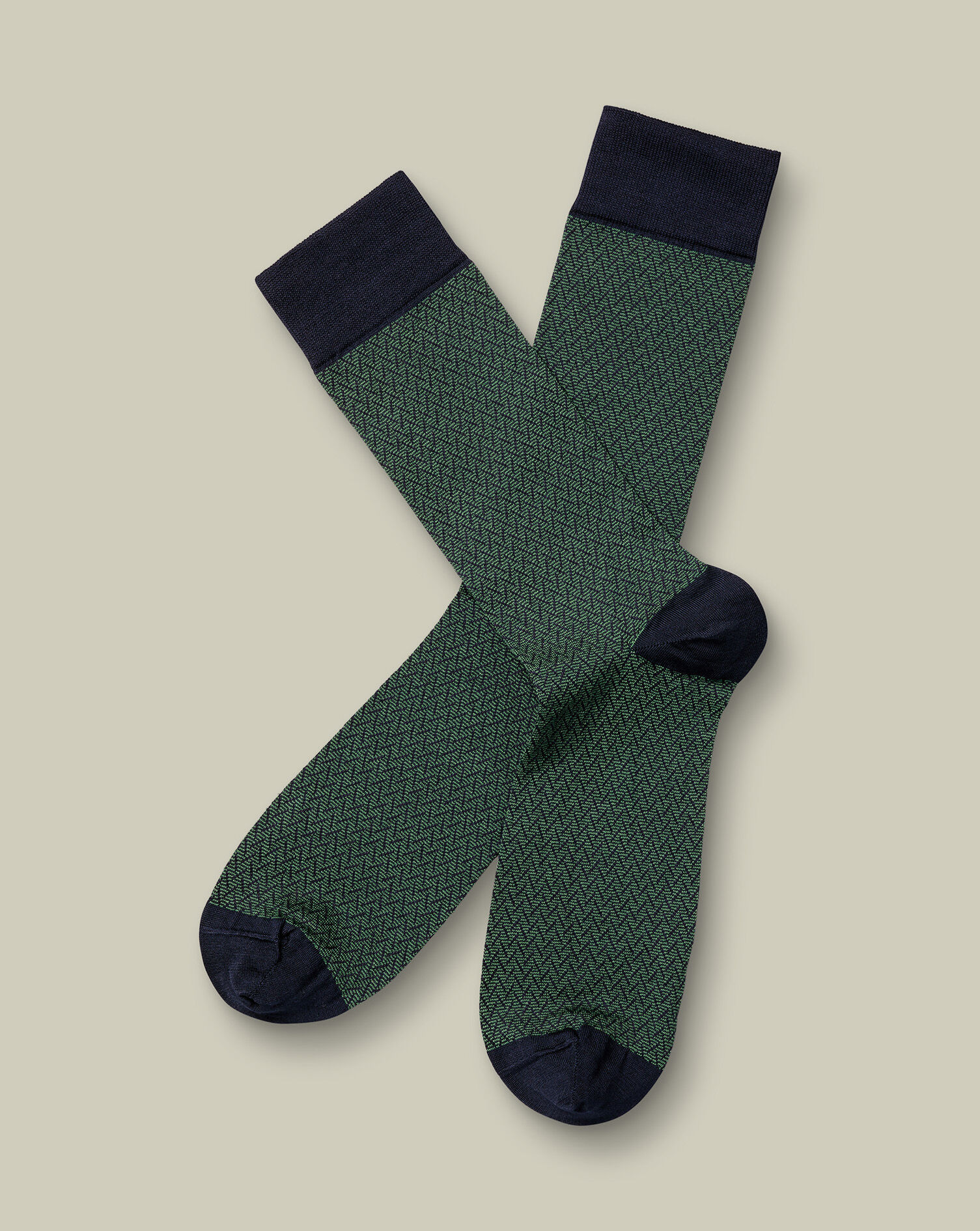 Herringbone Socks - Green