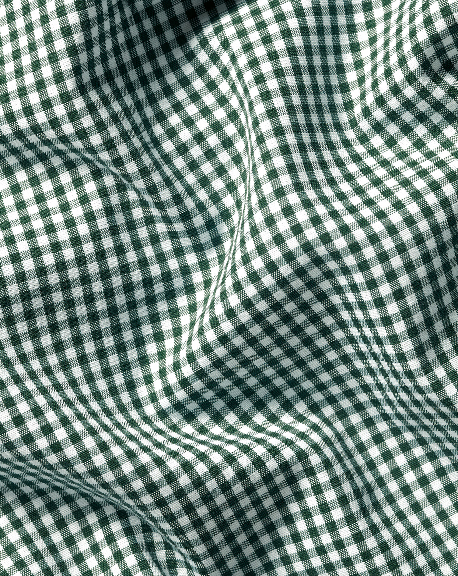 Button-Down Collar Non-Iron Stretch Poplin Gingham Shirt - Green