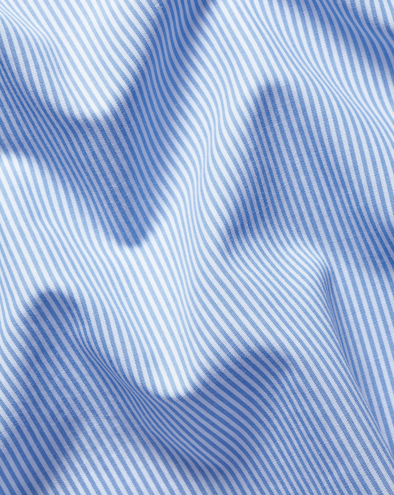 Spread Collar Non-Iron Poplin Bengal Stripe Shirt - Sky