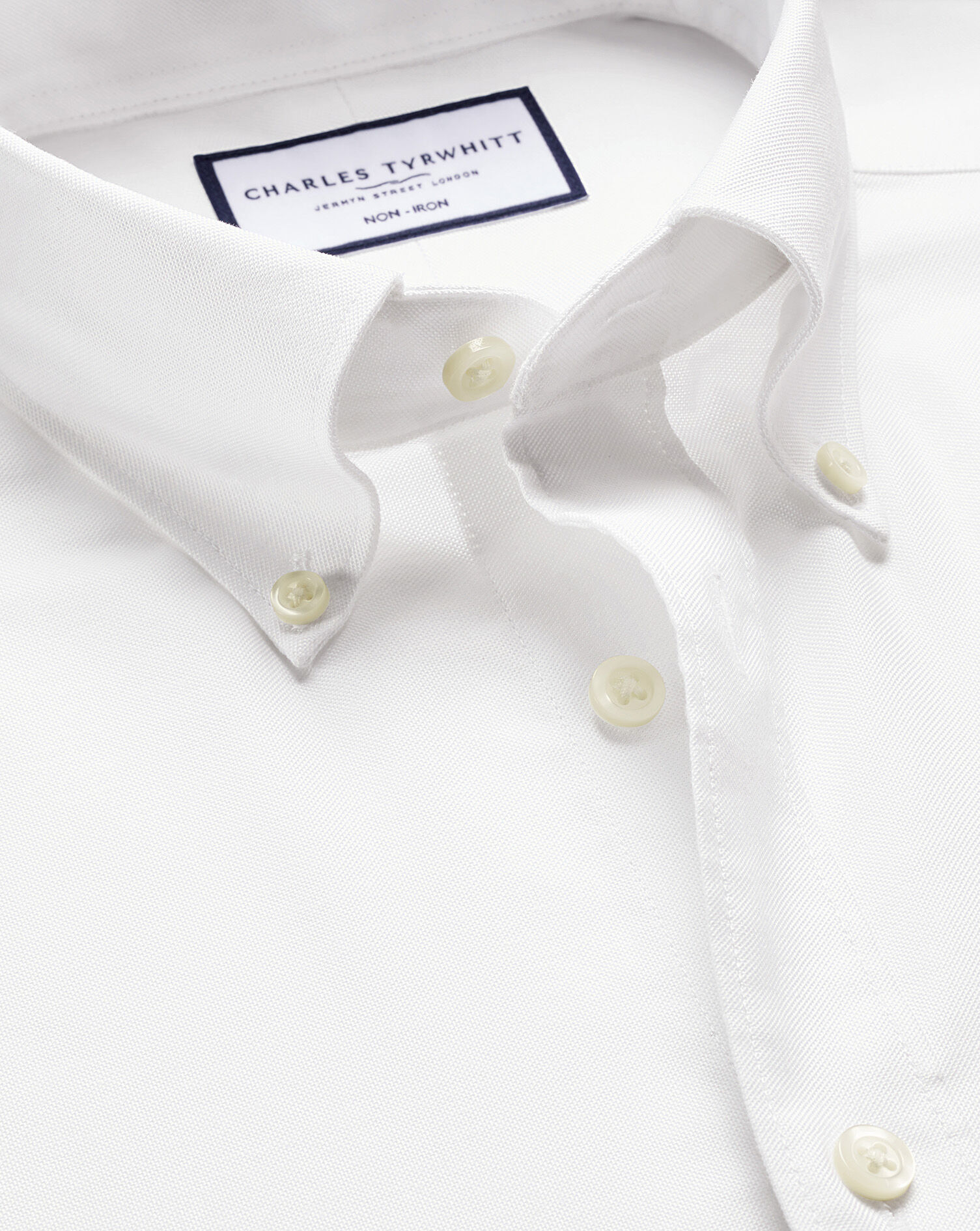 Non-Iron Stretch Oxford Shirt - White