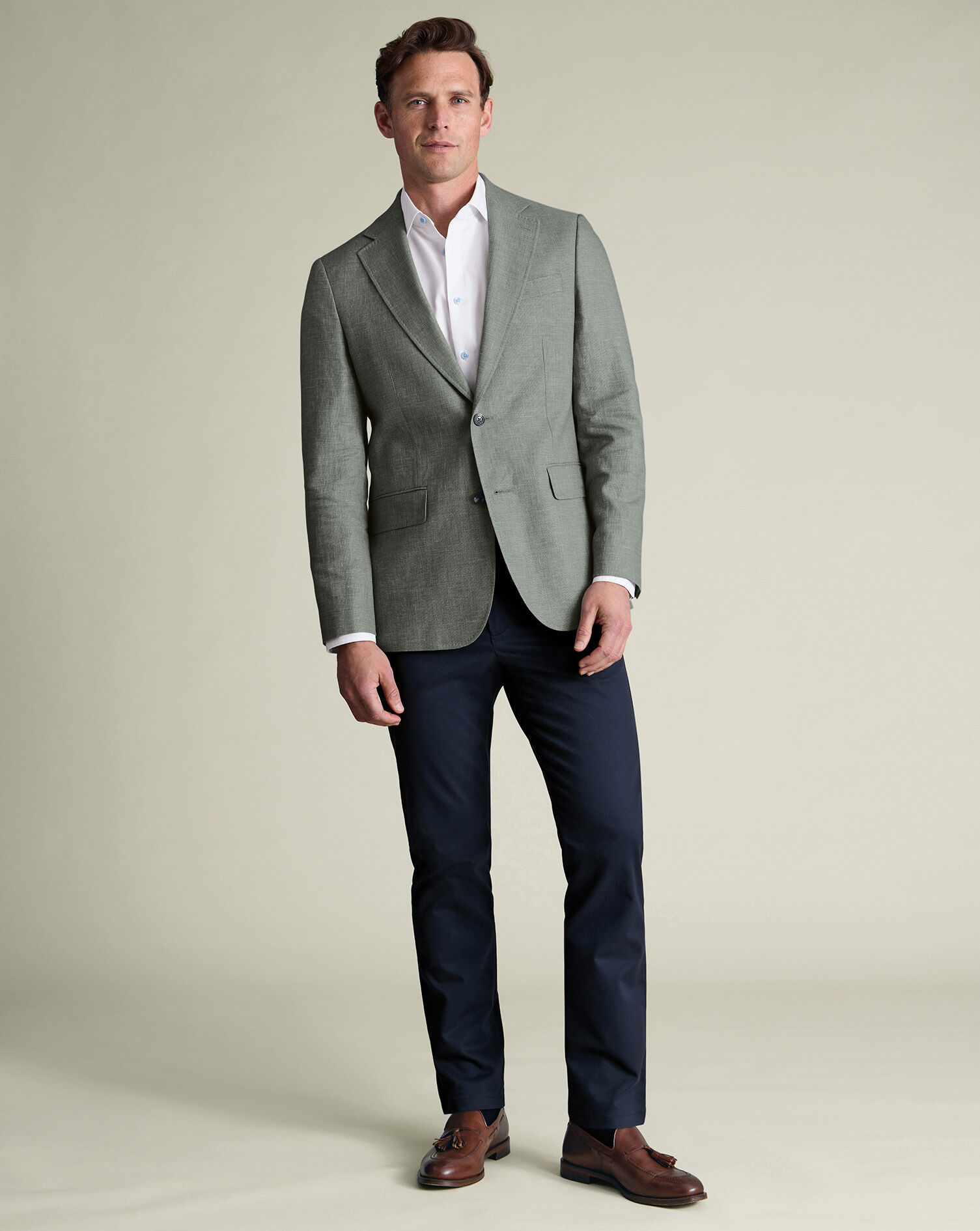 Linen Cotton Jacket - Green