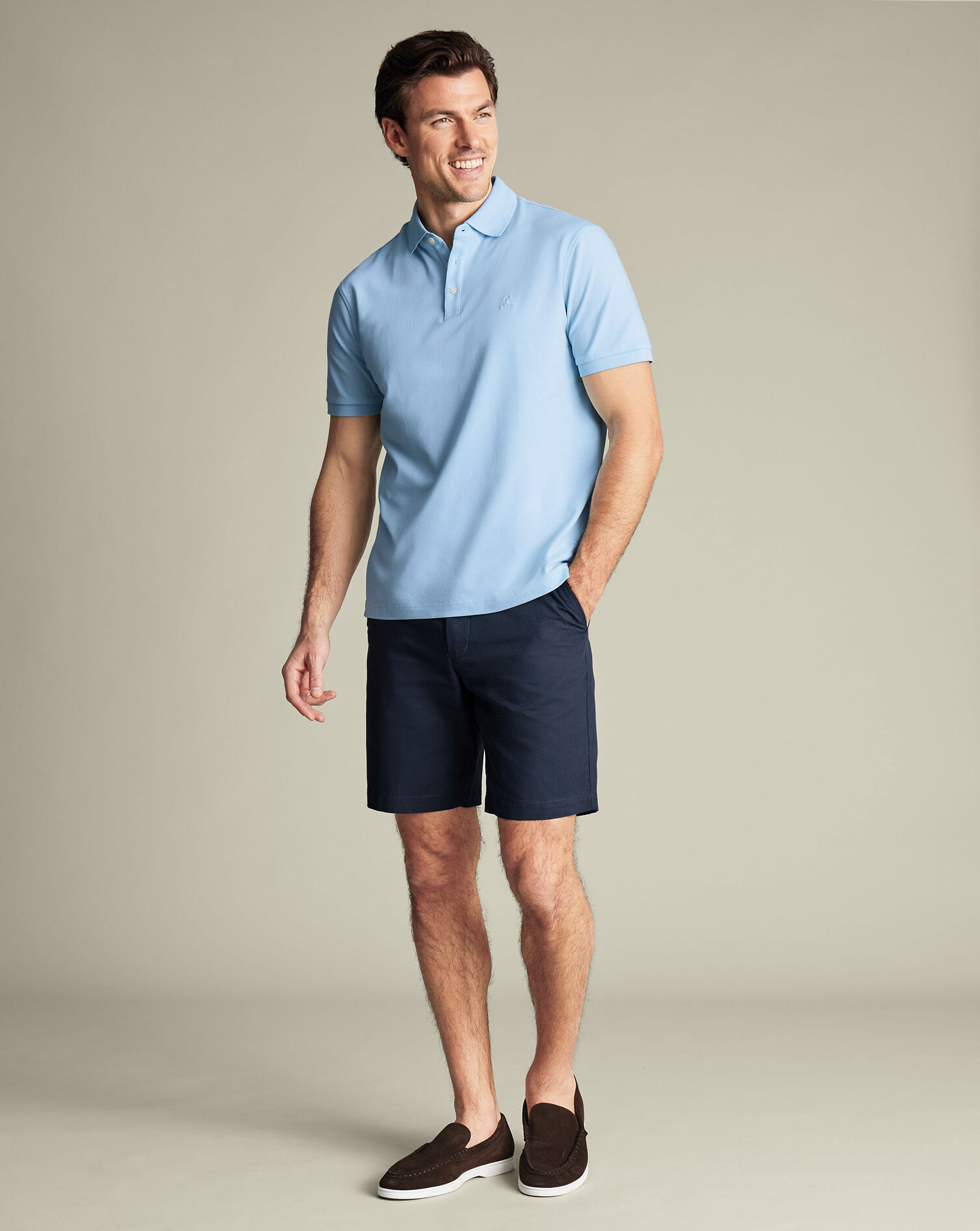 Cotton Linen Shorts - Ink Blue