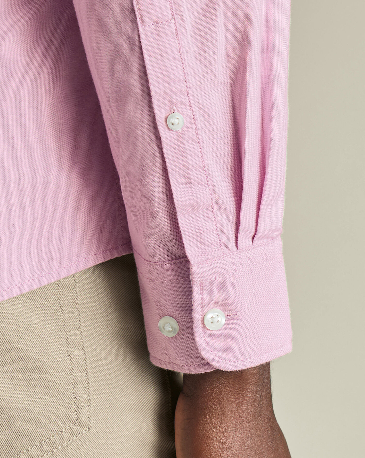Stretch Washed Oxford Shirt - Pink