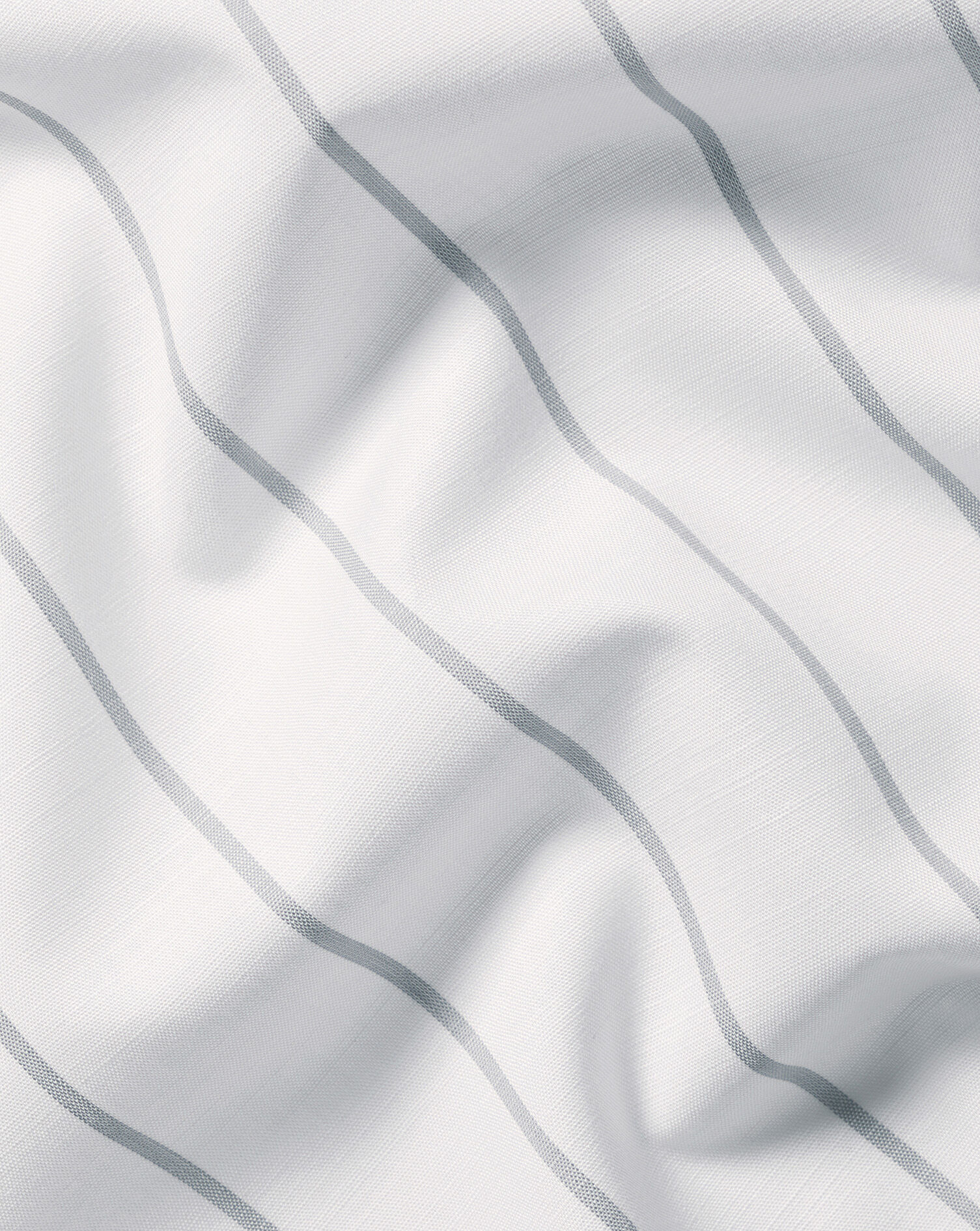 Non-Iron Stretch Poplin Slub Short Sleeve Shirt - White & Blue
