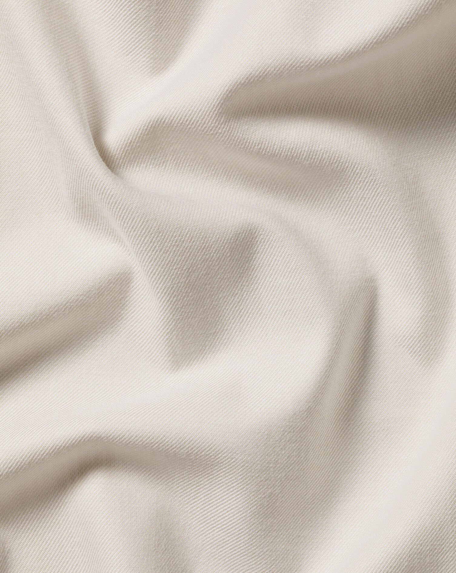 Brushed Cotton Twill Shirt - Cream