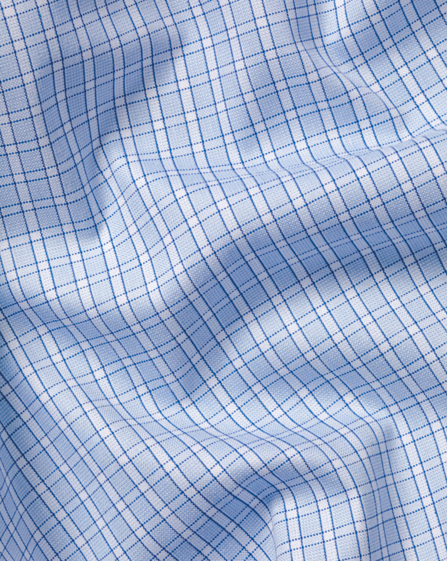 Button-Down Non-Iron Oxford Check Shirt - Sky Blue
