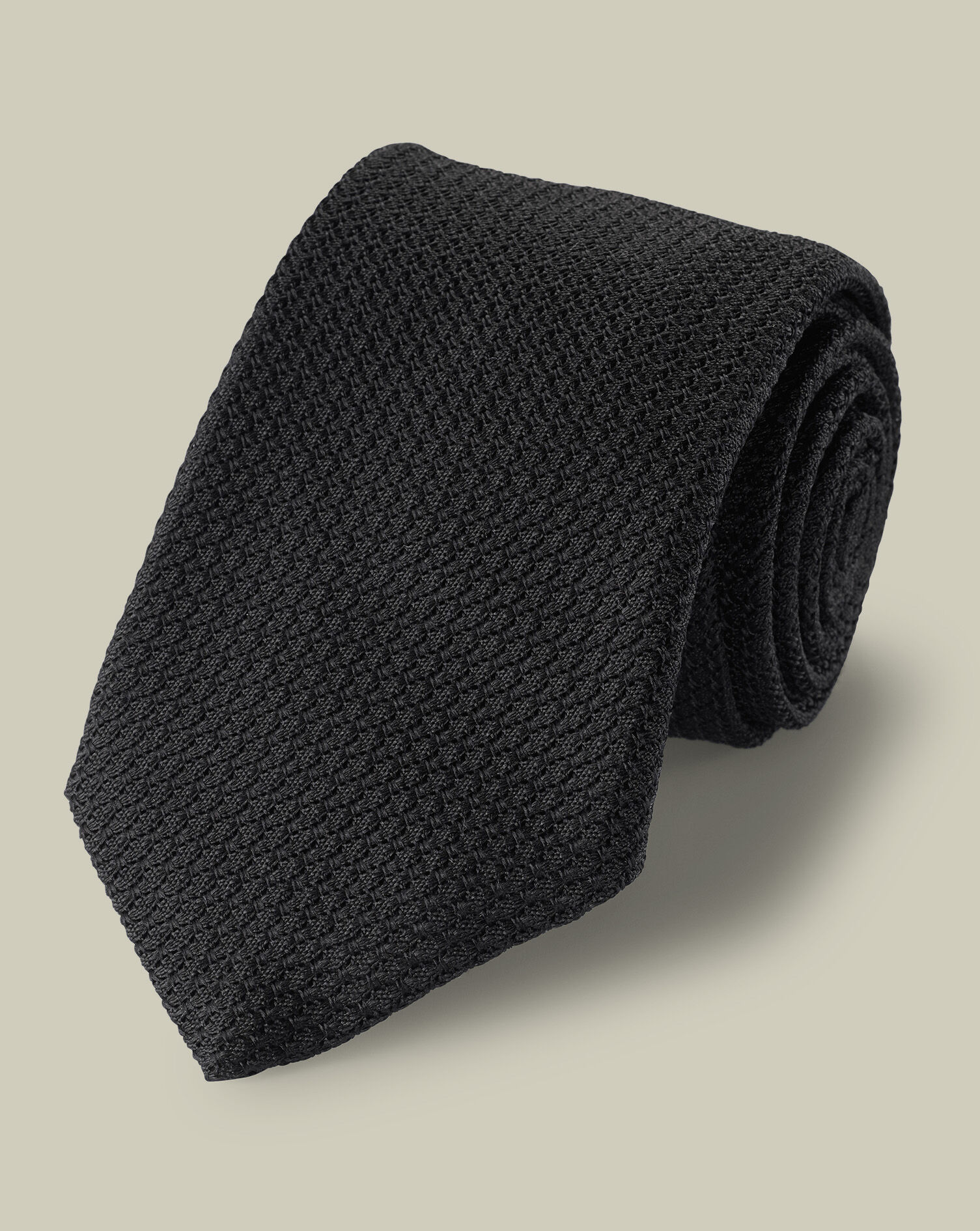 Silk Grenadine Italian Tie - Black