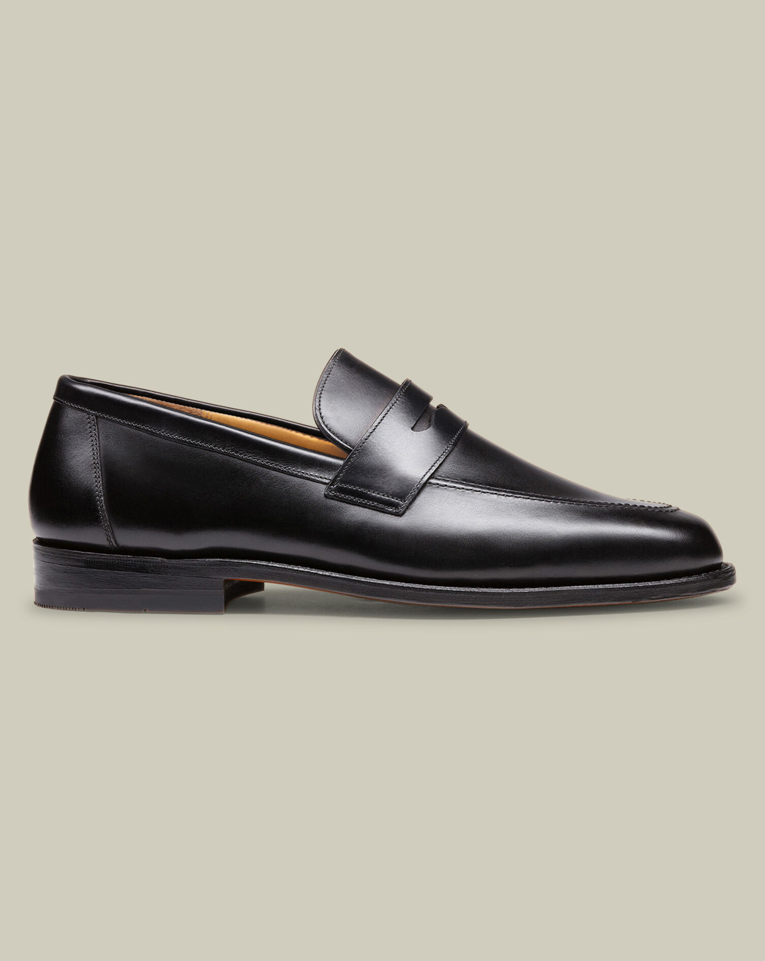 Leather Penny Loafers - Black