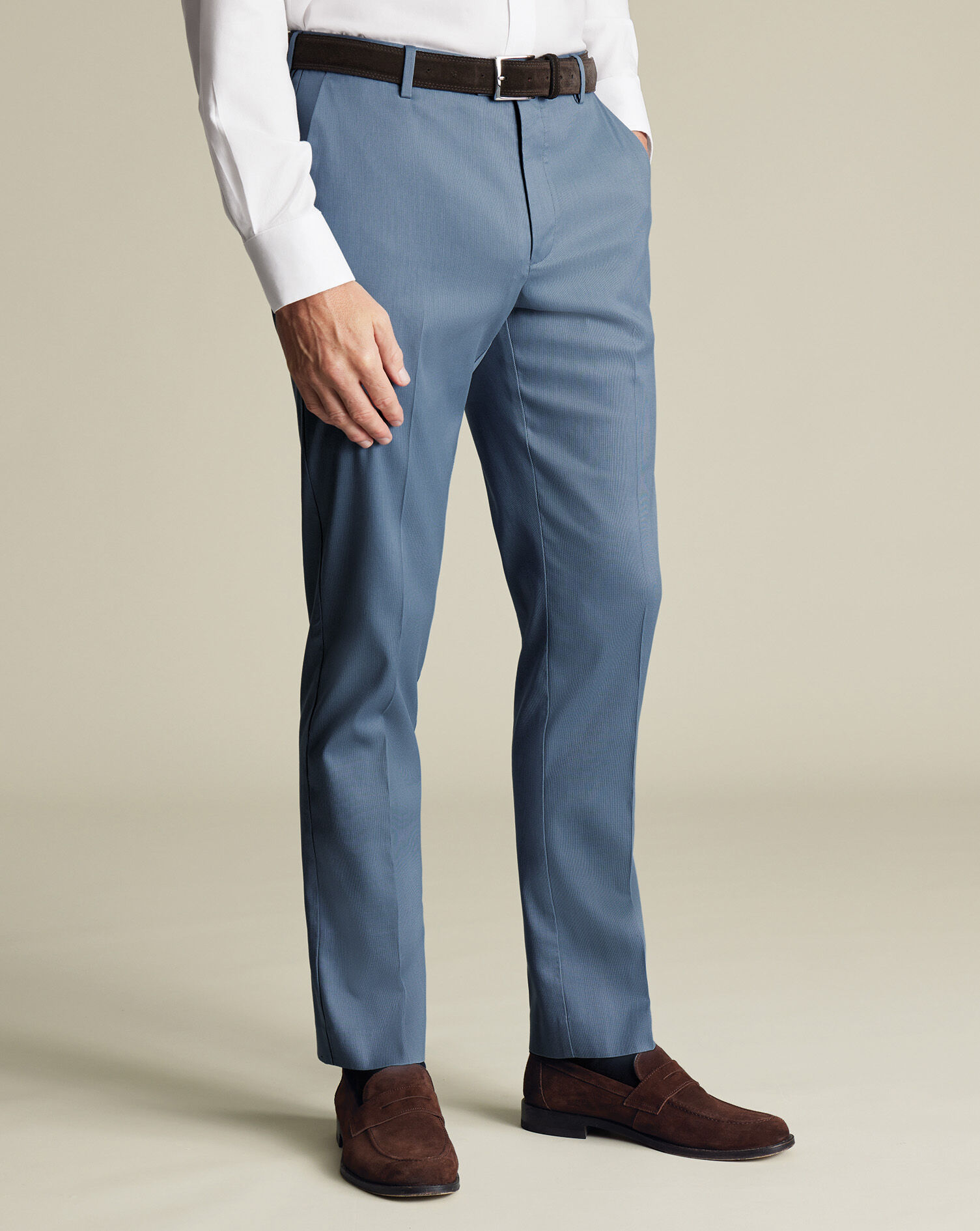 Smart Texture Pants - Airforce Blue