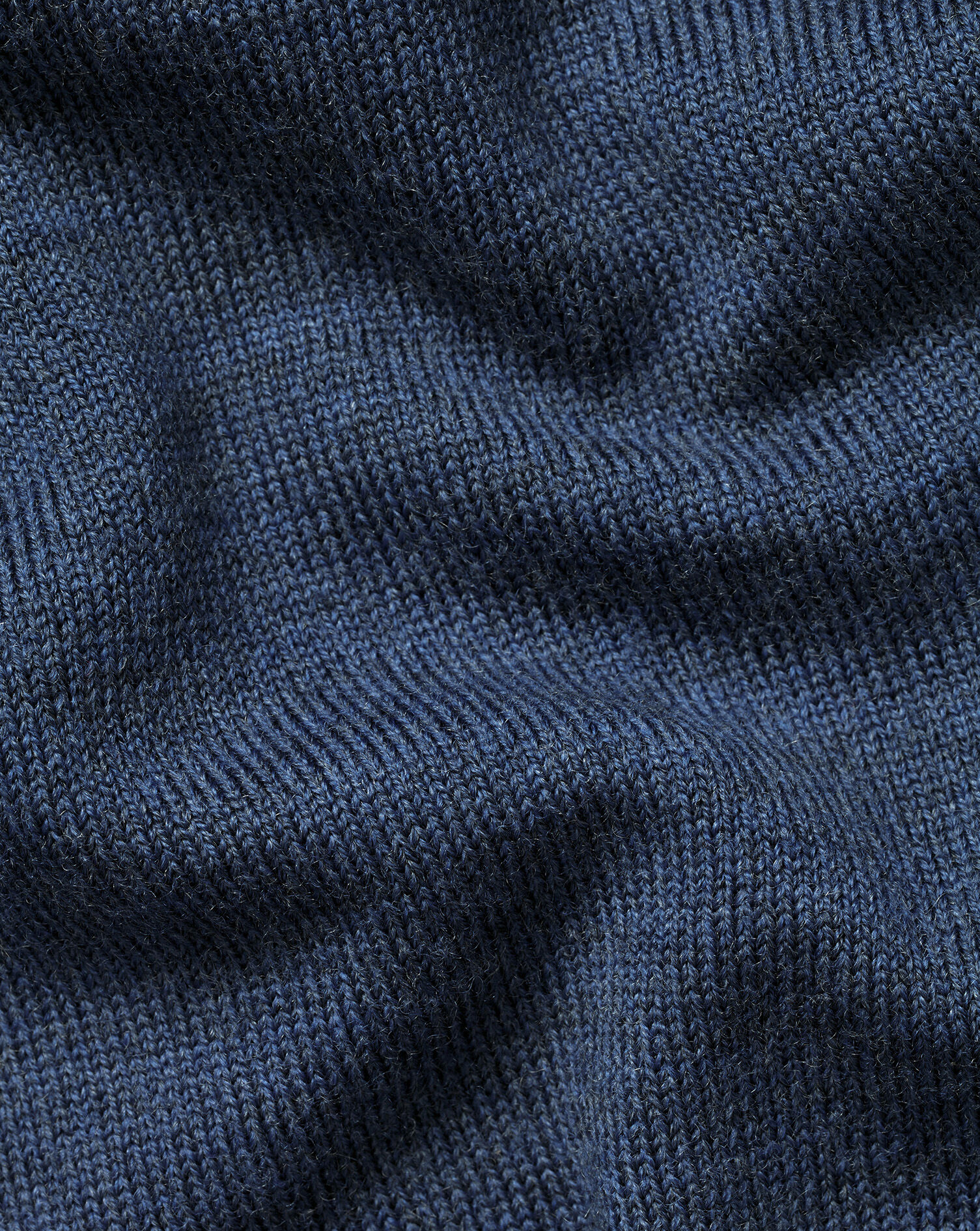 Merino V-Neck Sweater - Indigo Melange