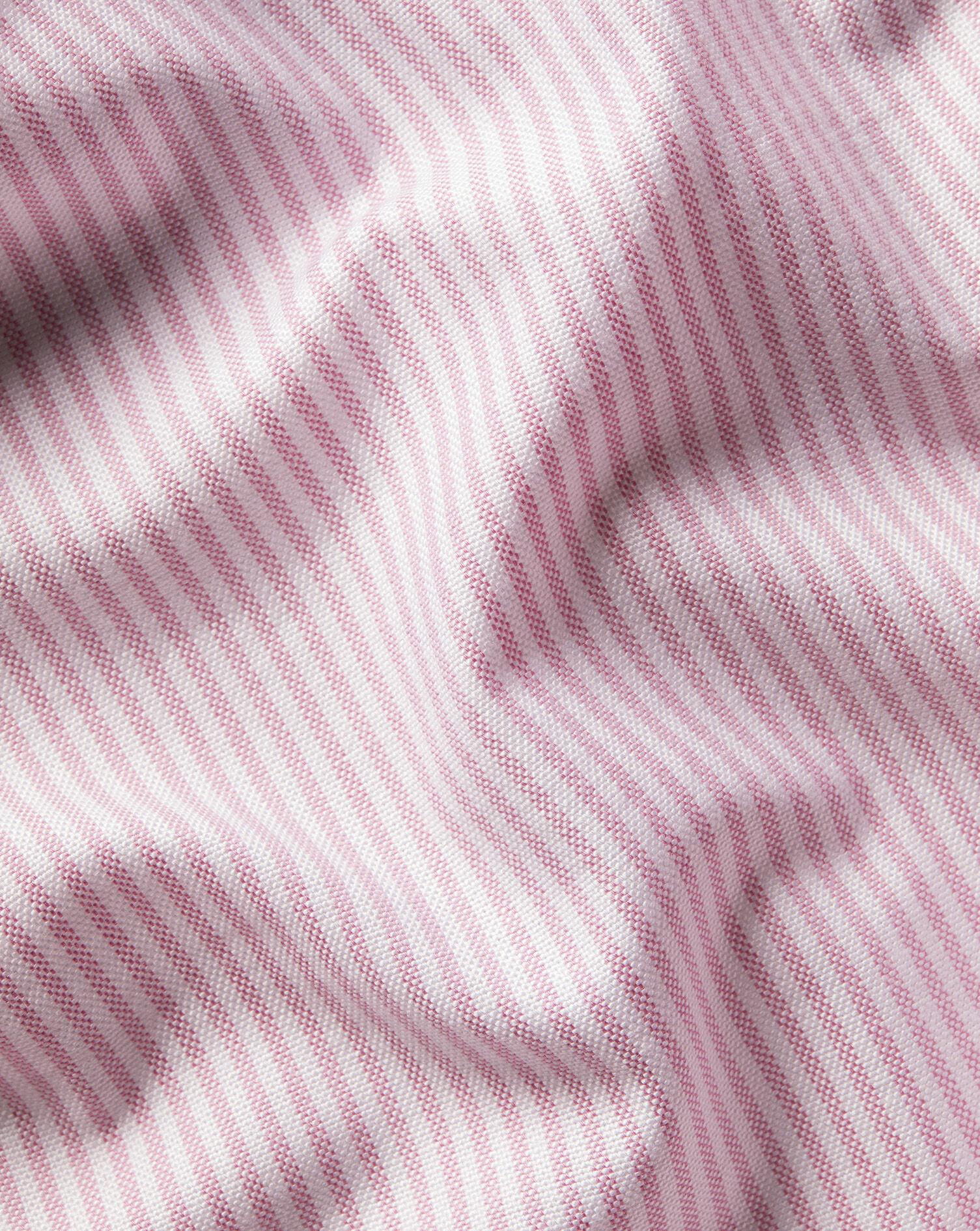 Stretch Washed Oxford Stripe Shirt - Pink
