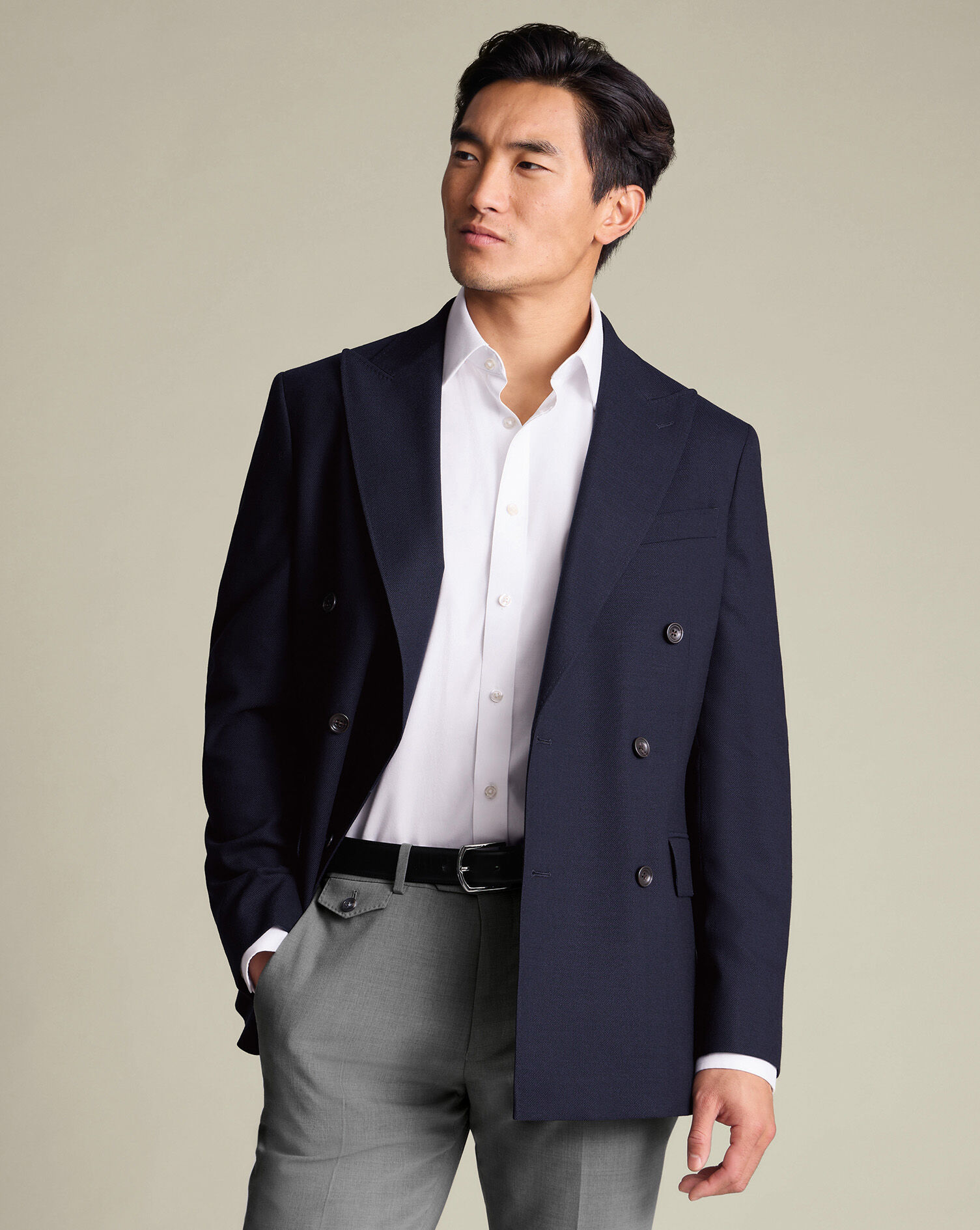 Double Breasted Proper Blazer - Navy