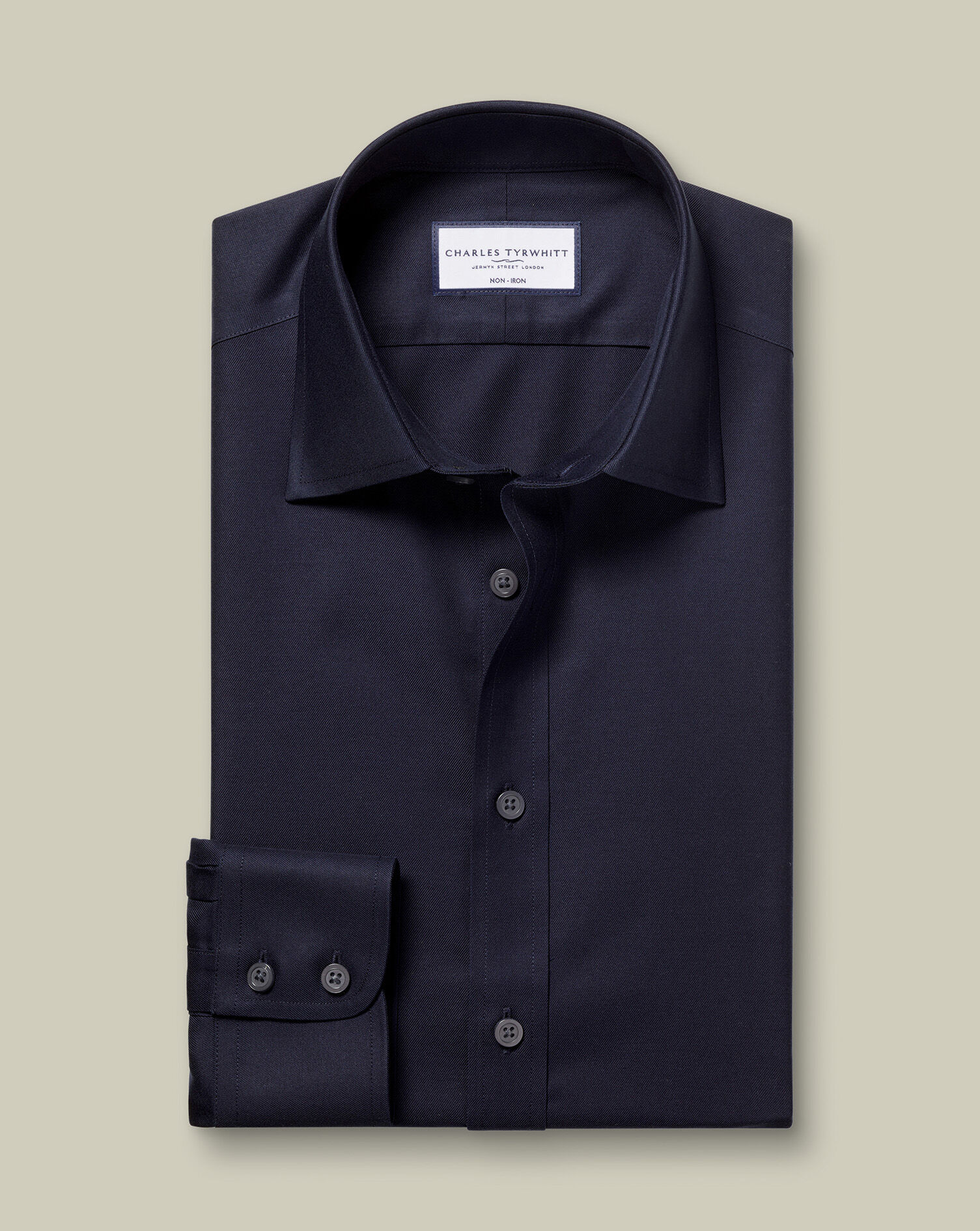 Non-Iron Twill Shirt - Navy