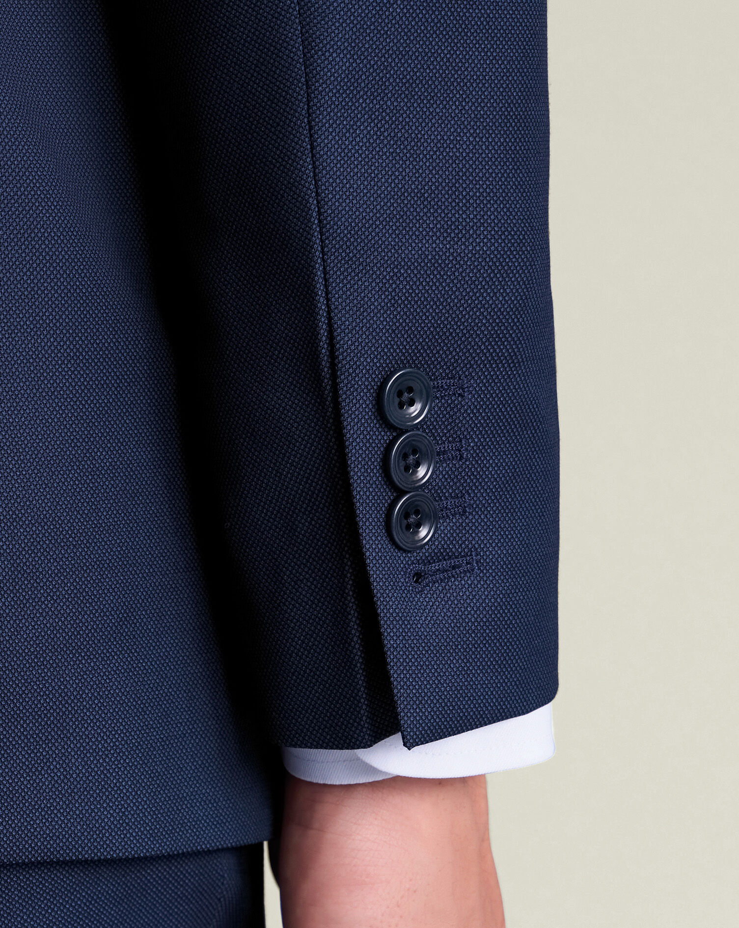 Luxury Italian Birdseye Suit - Royal Blue