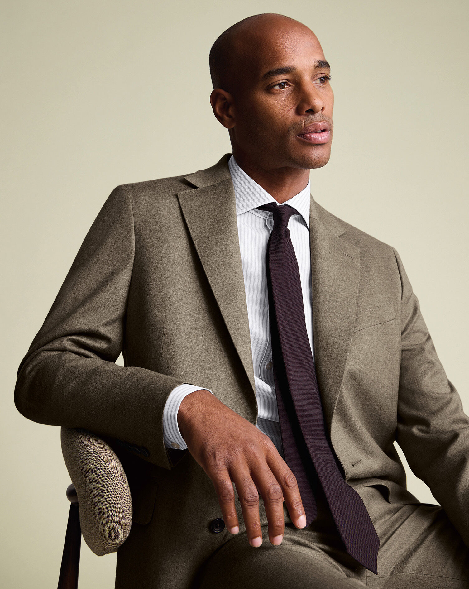Non-Iron Poplin Stripe Shirt - Gray