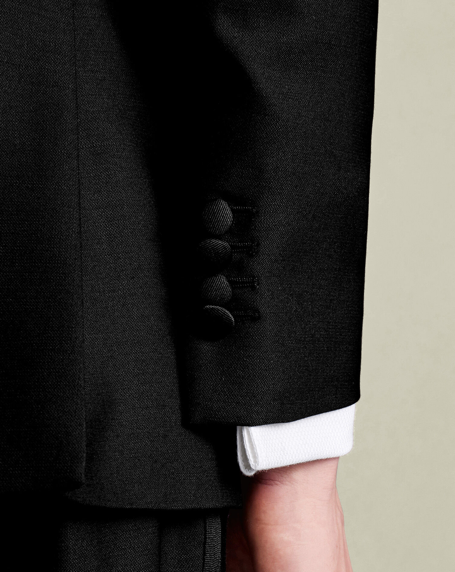 Peak Lapel Tuxedo Dinner Suit - Black