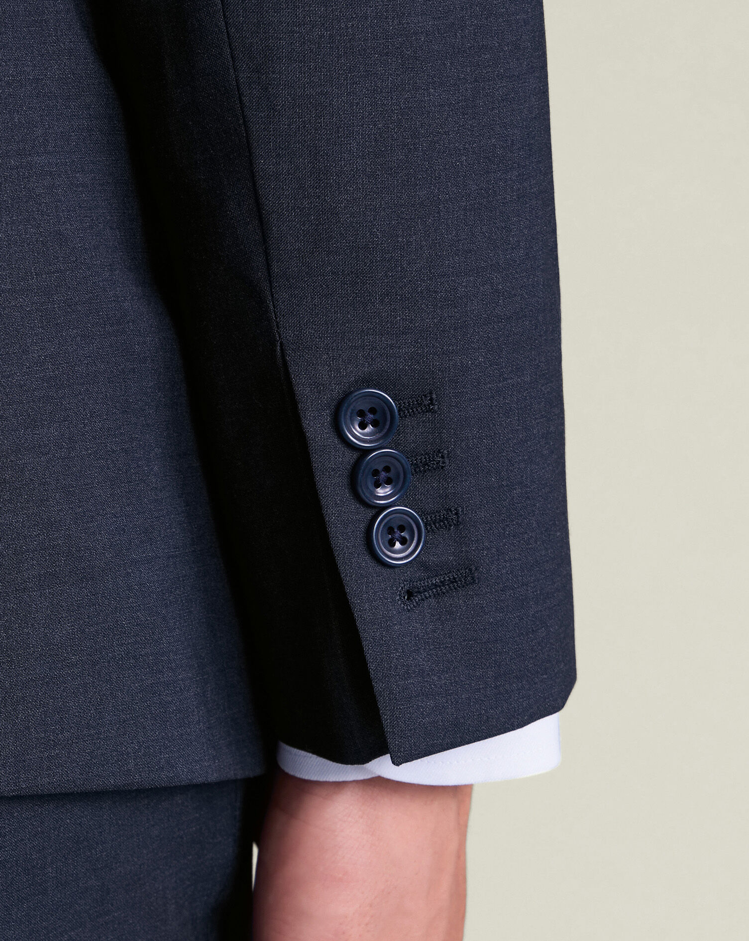 Double Breasted Italian Suit - Steel Blue