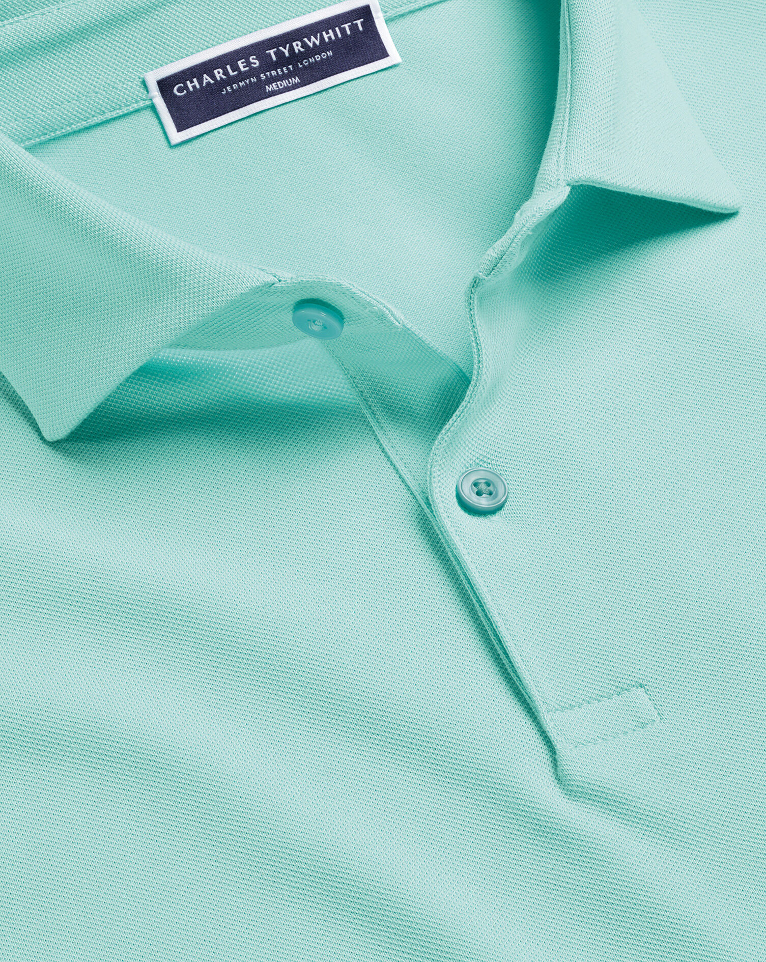 Smart Pique Polo - Aqua Green