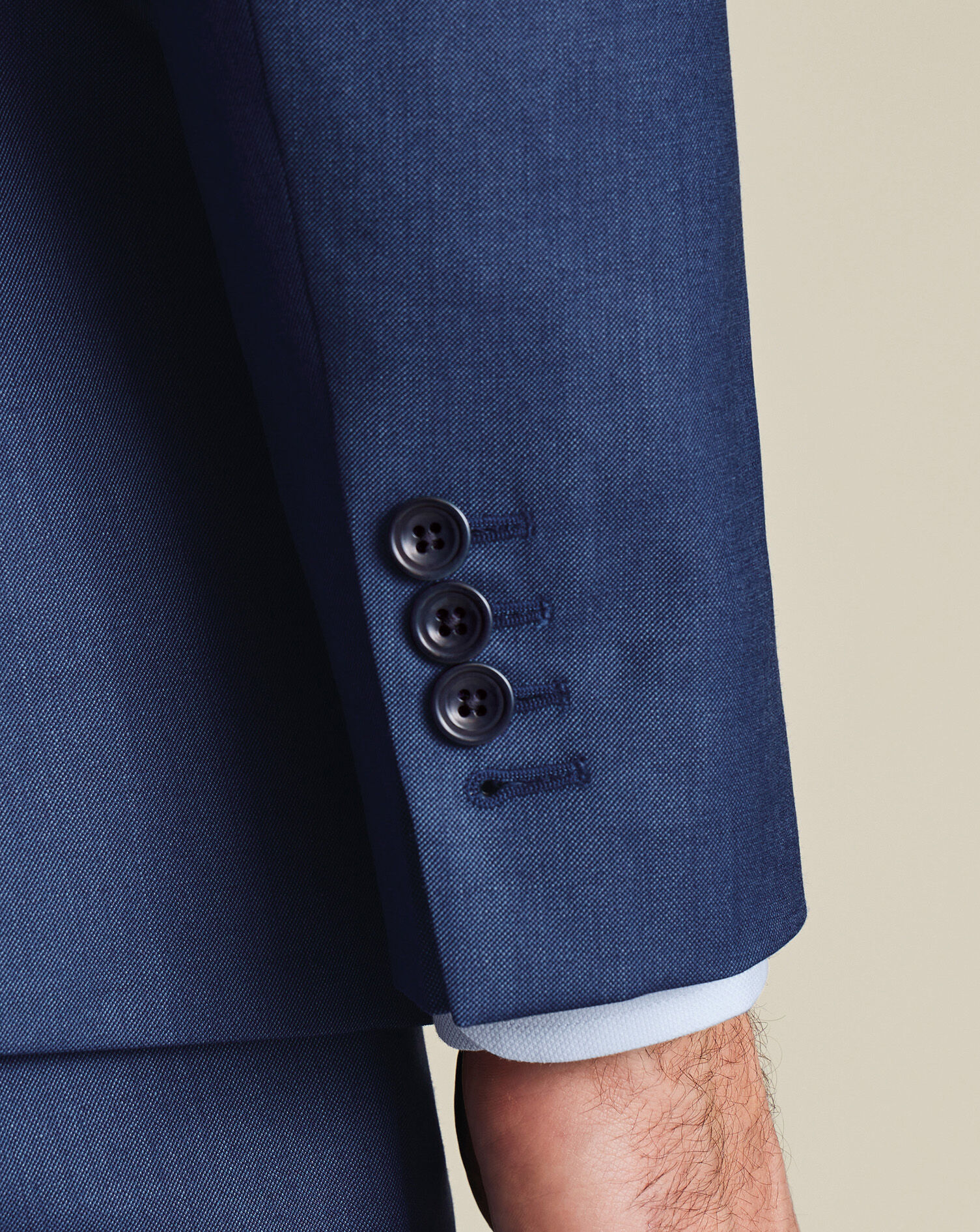 Double Breasted Ultimate Performance Sharkskin Suit - Royal Blue