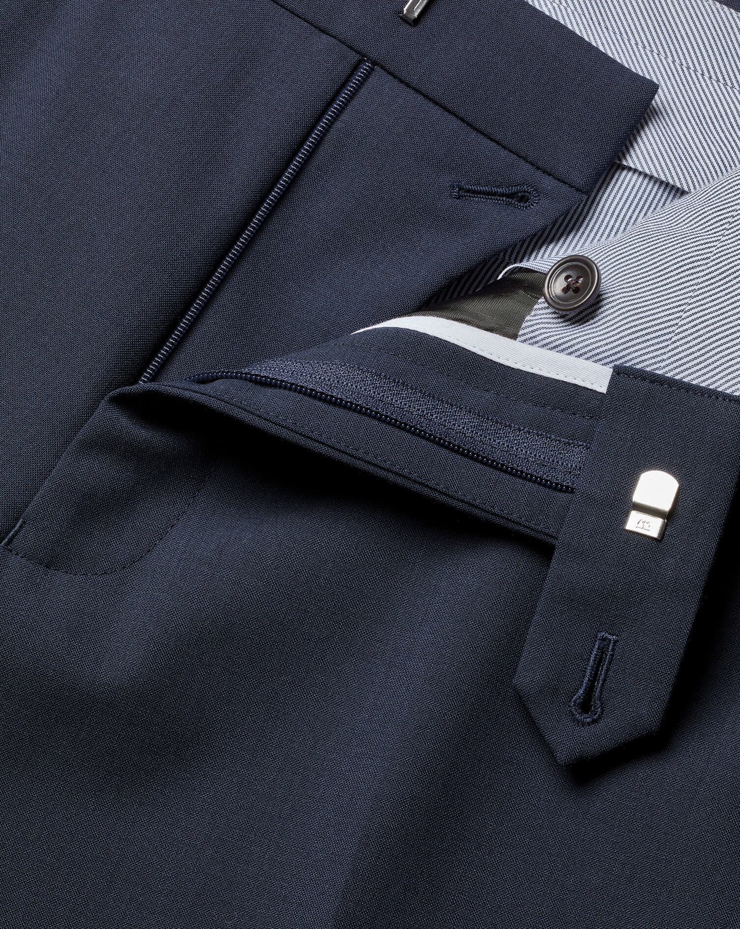 Wool Stretch Pants - Ink Blue