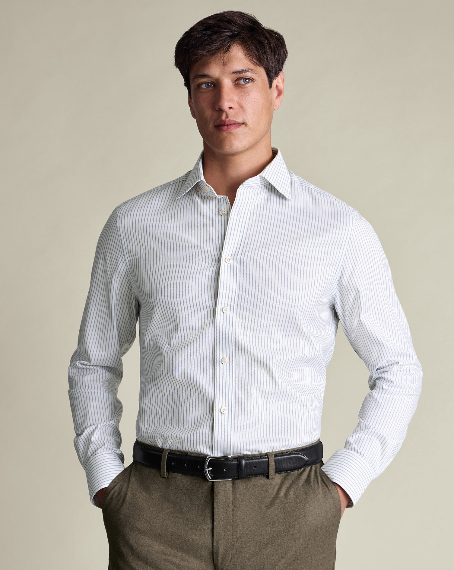 Luxury Stripe Shirt - Mid Blue