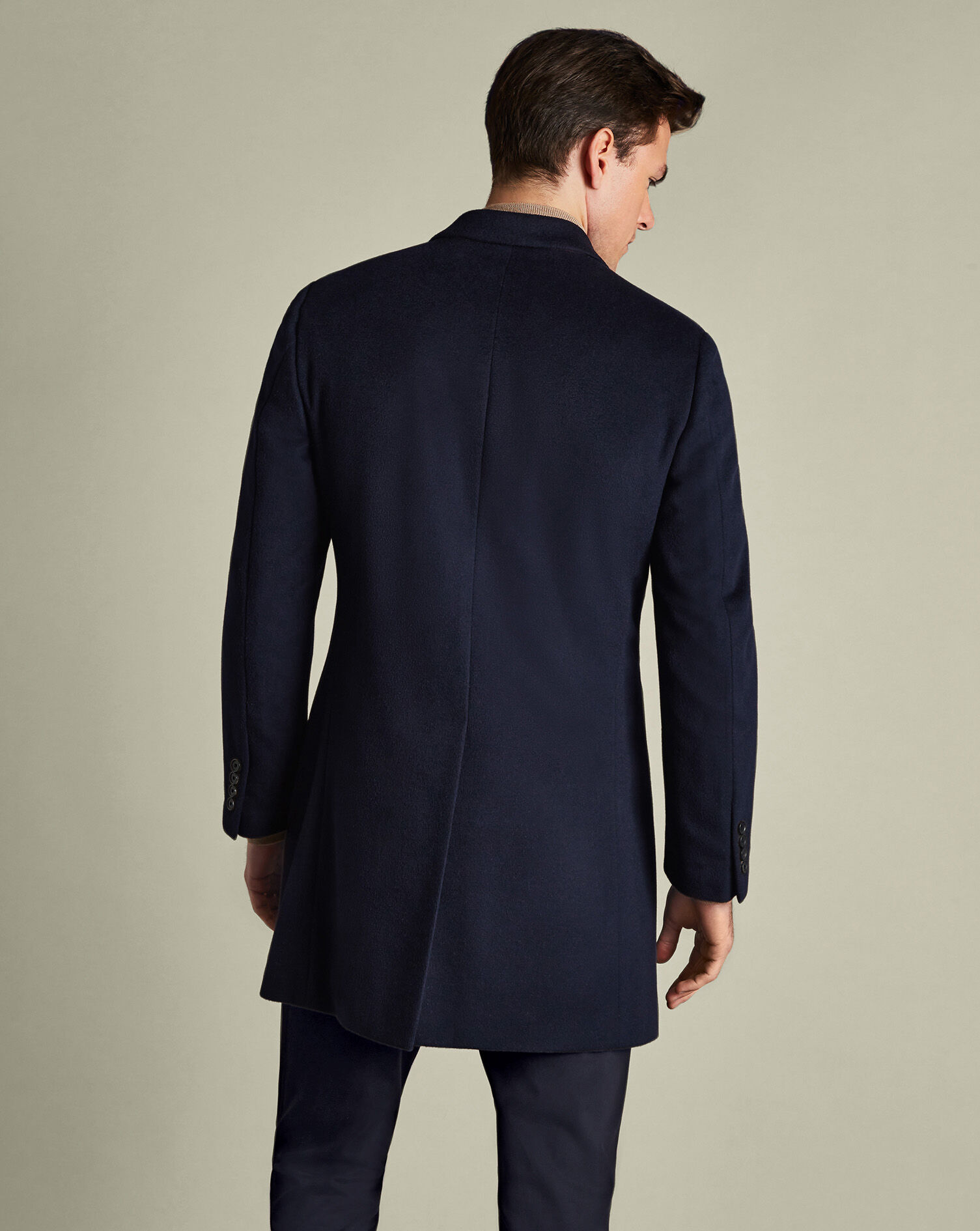 Wool Overcoat - Navy