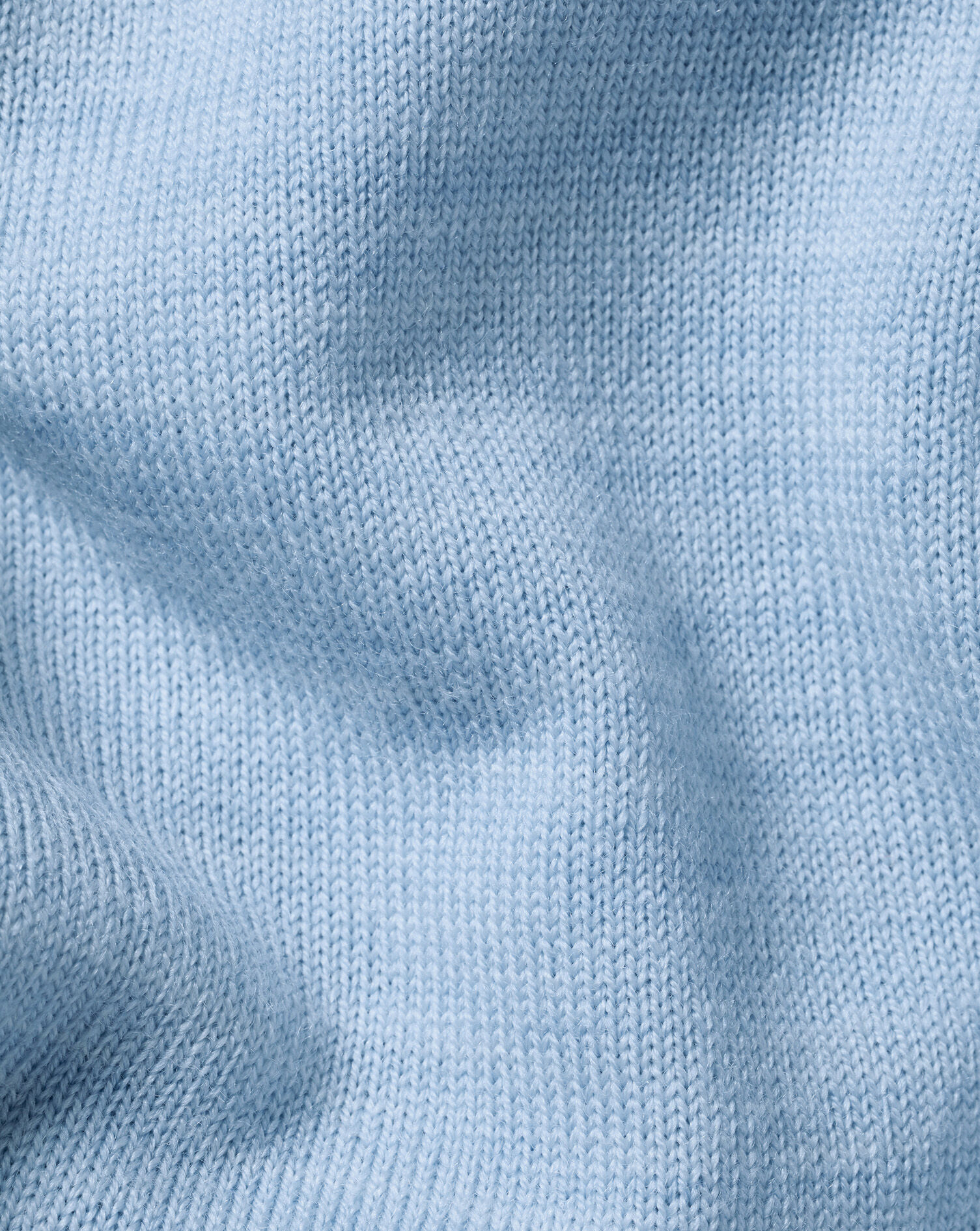 Merino Quarter Zip Sweater - Sky Blue