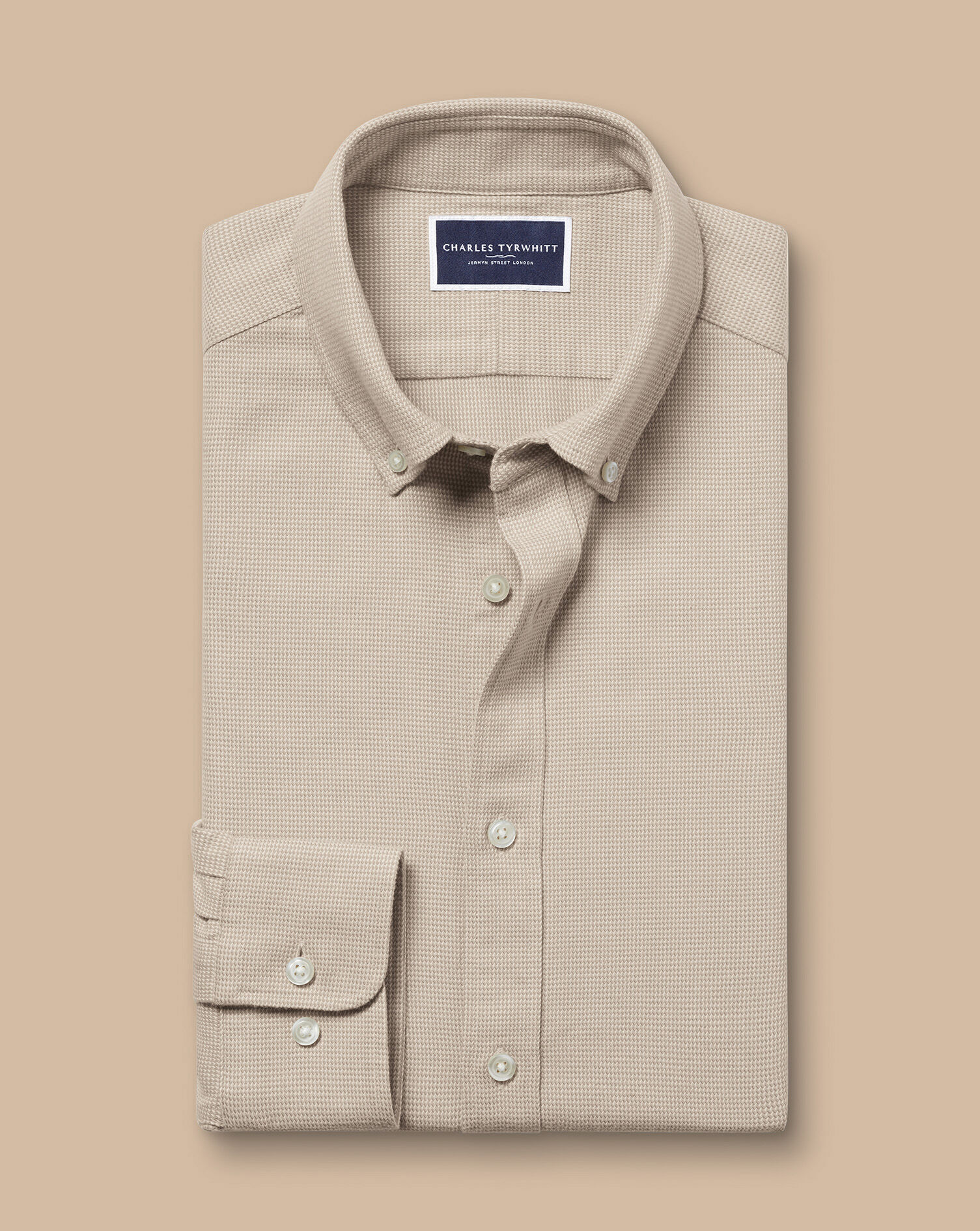 Dobby Flannel Shirt - Taupe