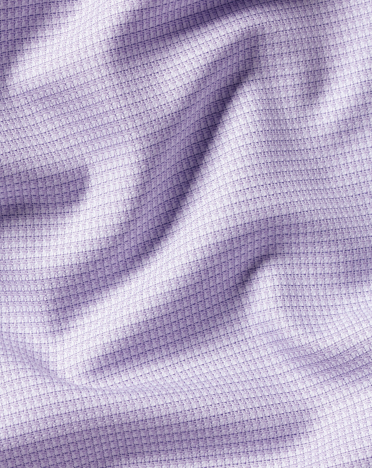 Spread Collar Non-Iron Stretch Kensington Weave Shirt - Lilac Purple