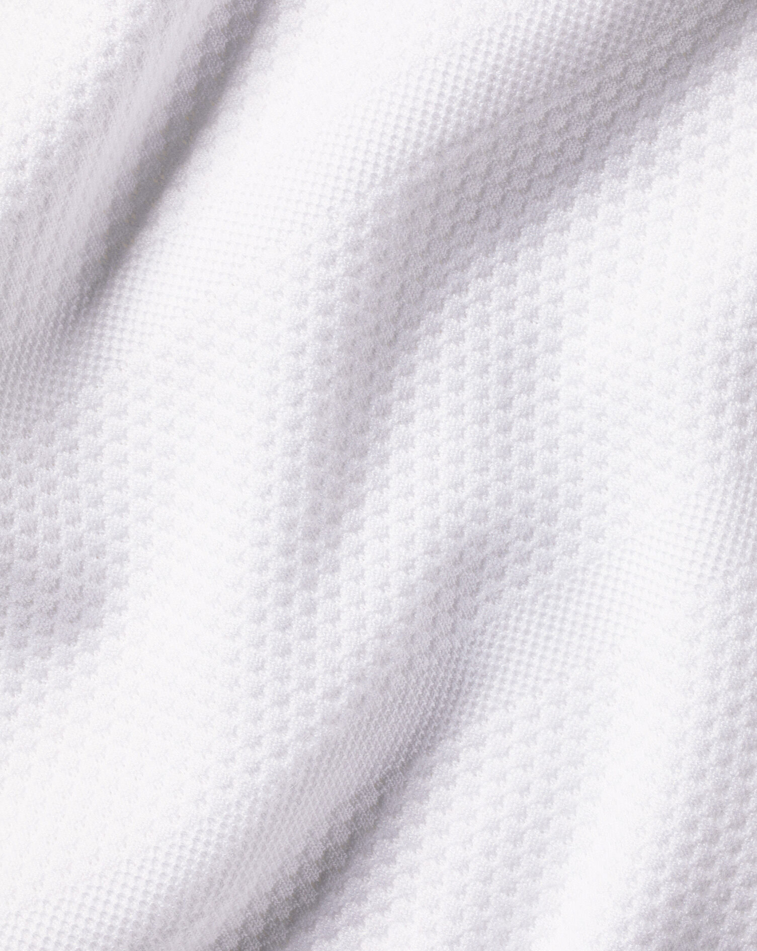 Performance Textured Stripe Polo - White