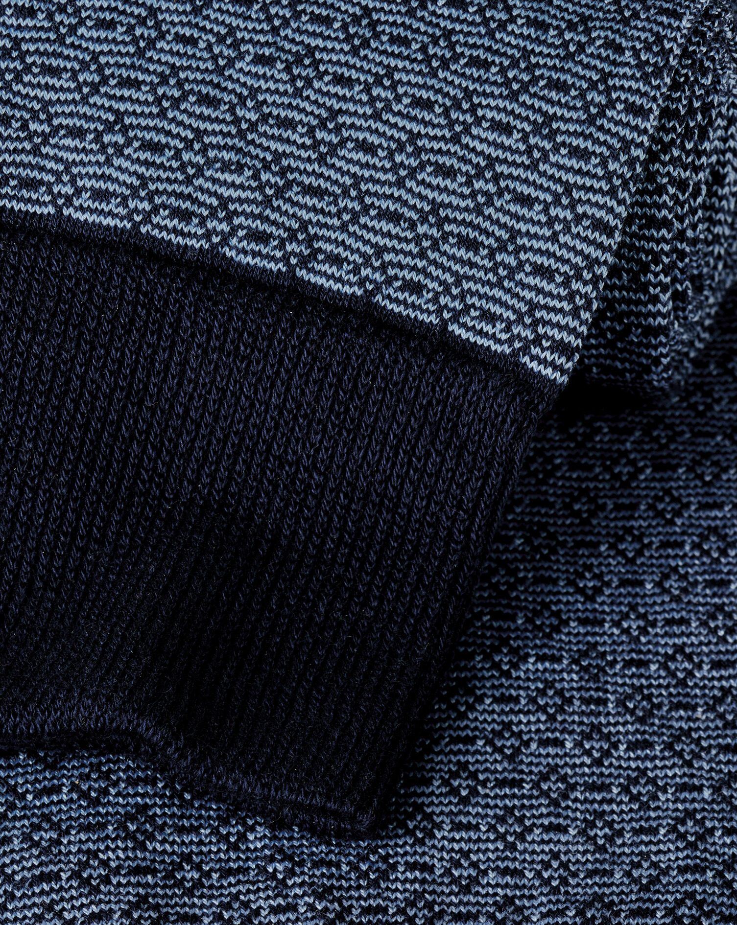 Diamond Semi-Plain Socks - Denim Blue