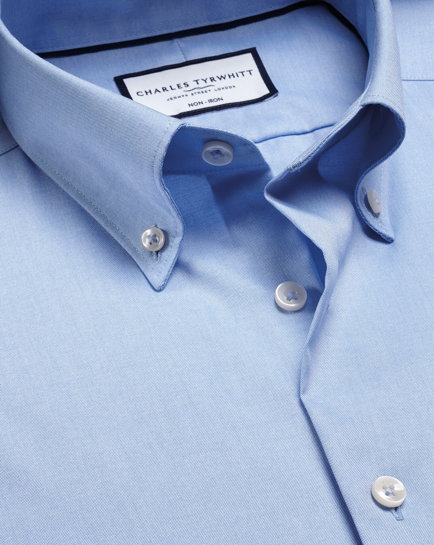 Button-Down Non-Iron Oxford Shirt - Sky Blue
