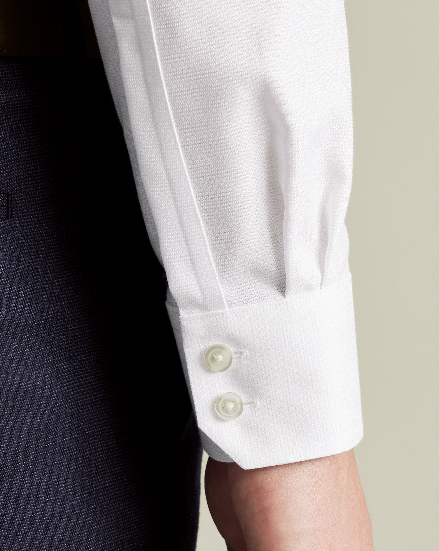 Non-Iron Westminster Weave Shirt - White