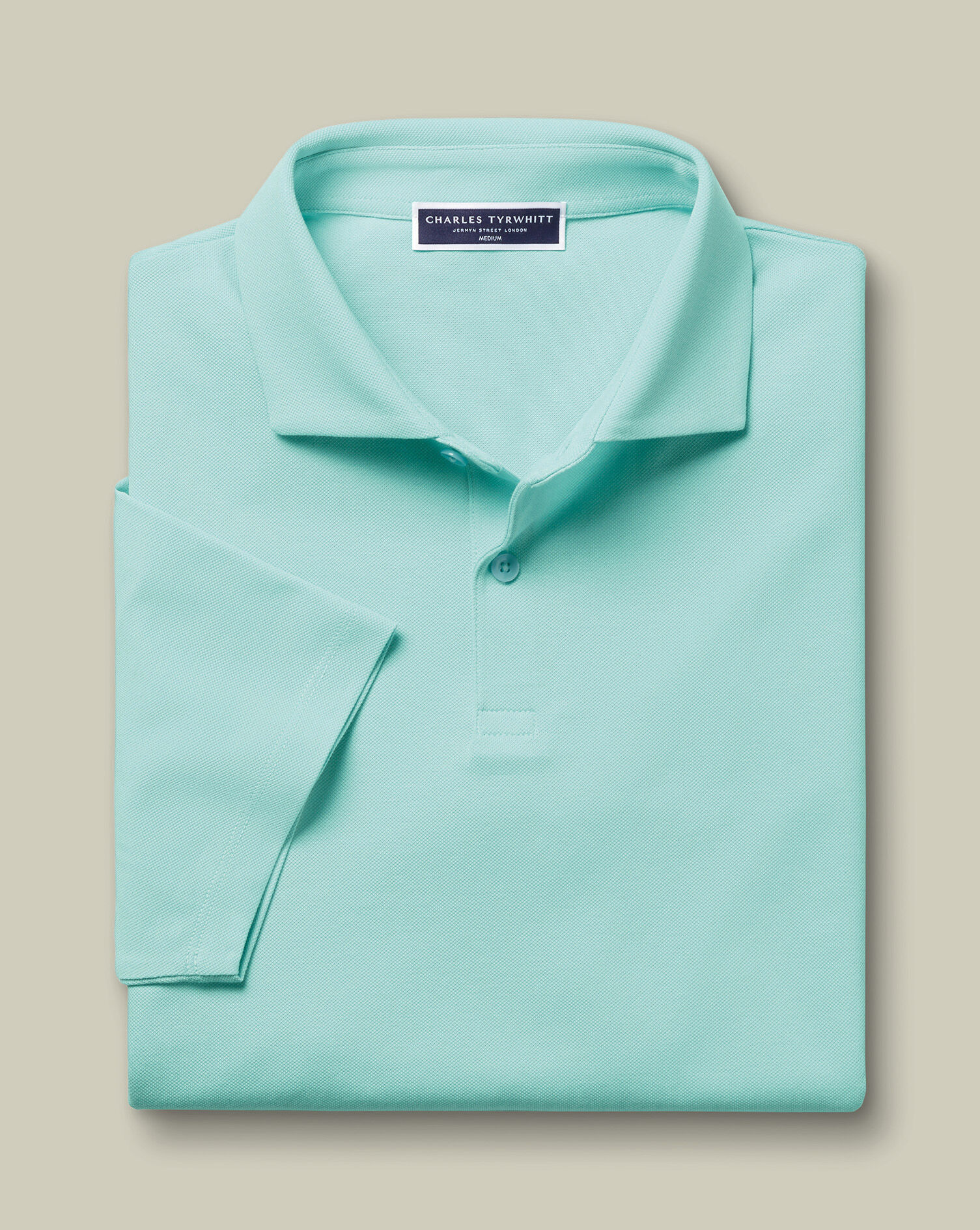 Smart Pique Polo - Aqua Green